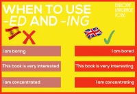 Use of -ed and -ing in English 